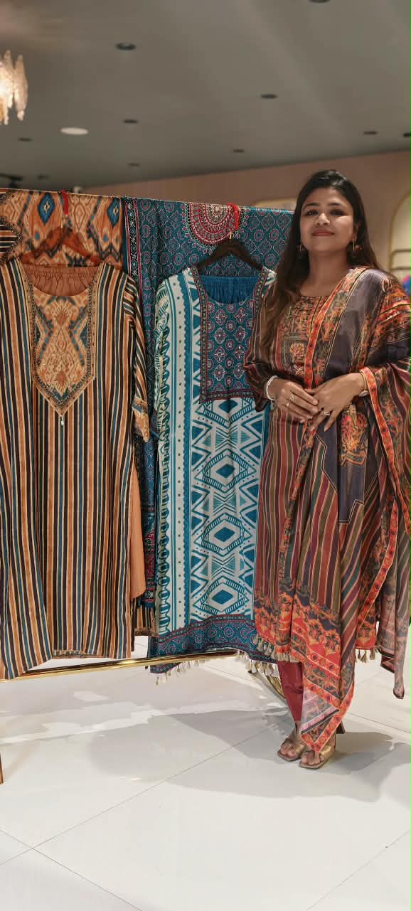 Premium Gajji Silk Striped Prints With Embroidered Neckline Straight Full Suit Set With Dupatta-16691 16688 16738