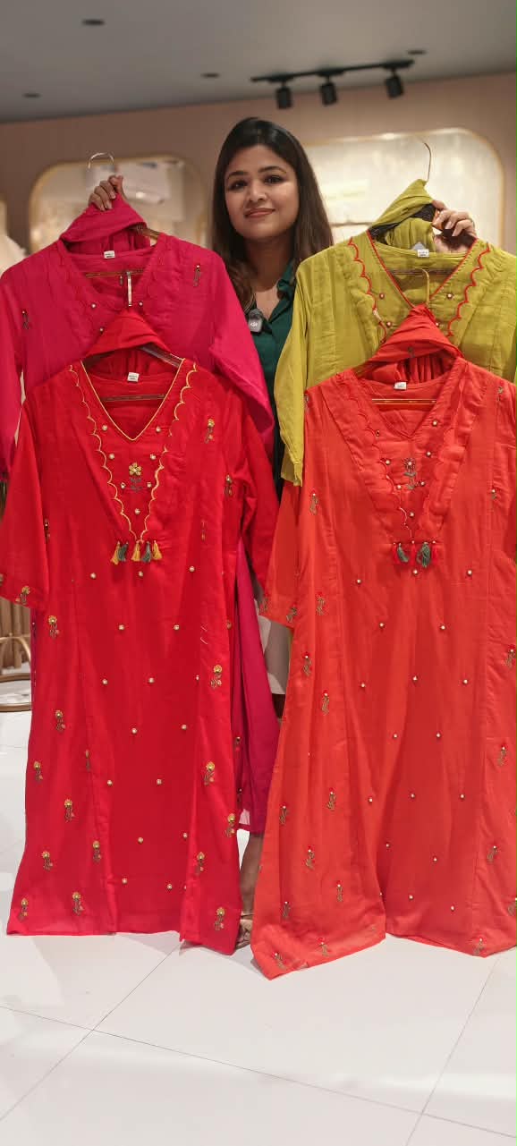 Cut-Work Unique Neck Style Scattered Floral Embroidery Cotton Full Suit Set With Dupatta- 16815