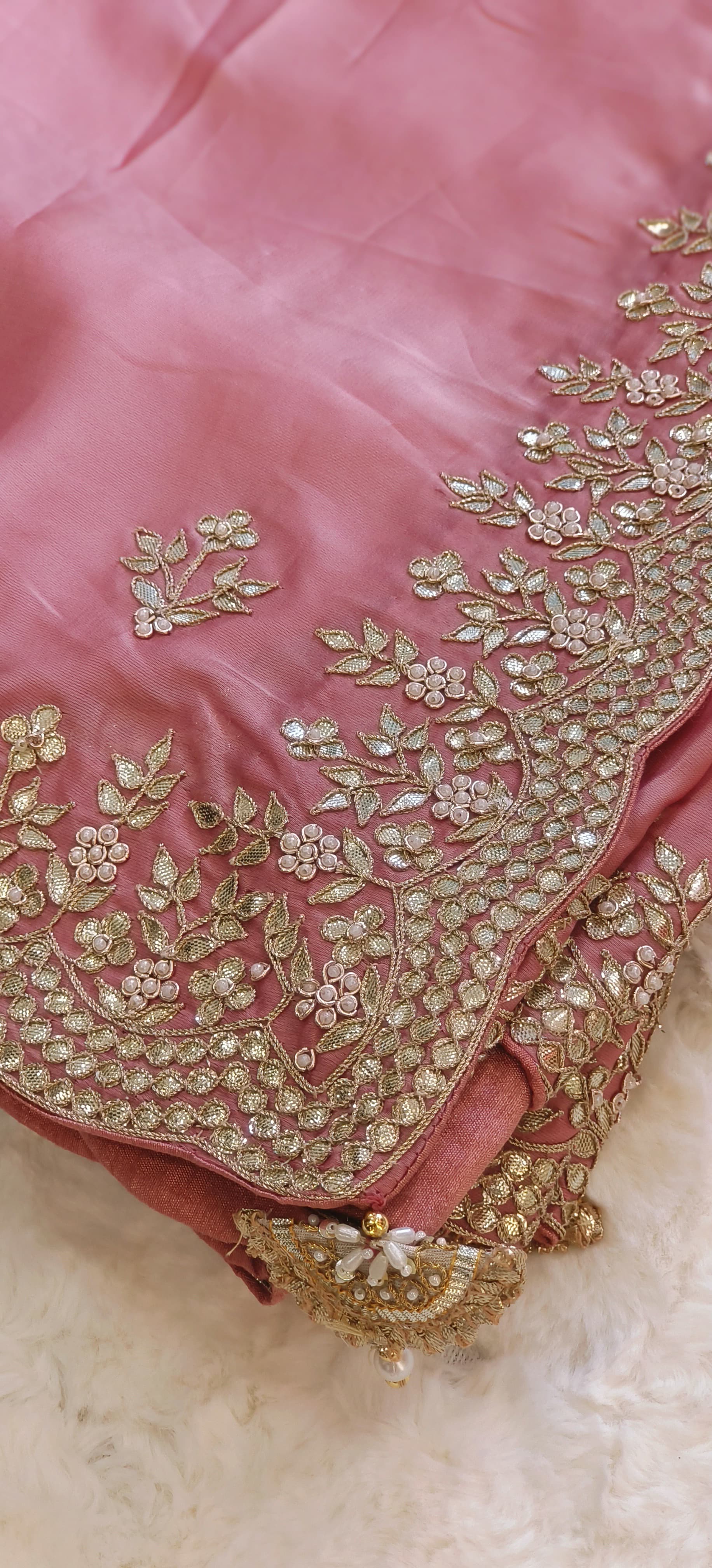 Pure Silk Satin Grand Saree With Unstitched Heavy Blouse DRYWASH-06230