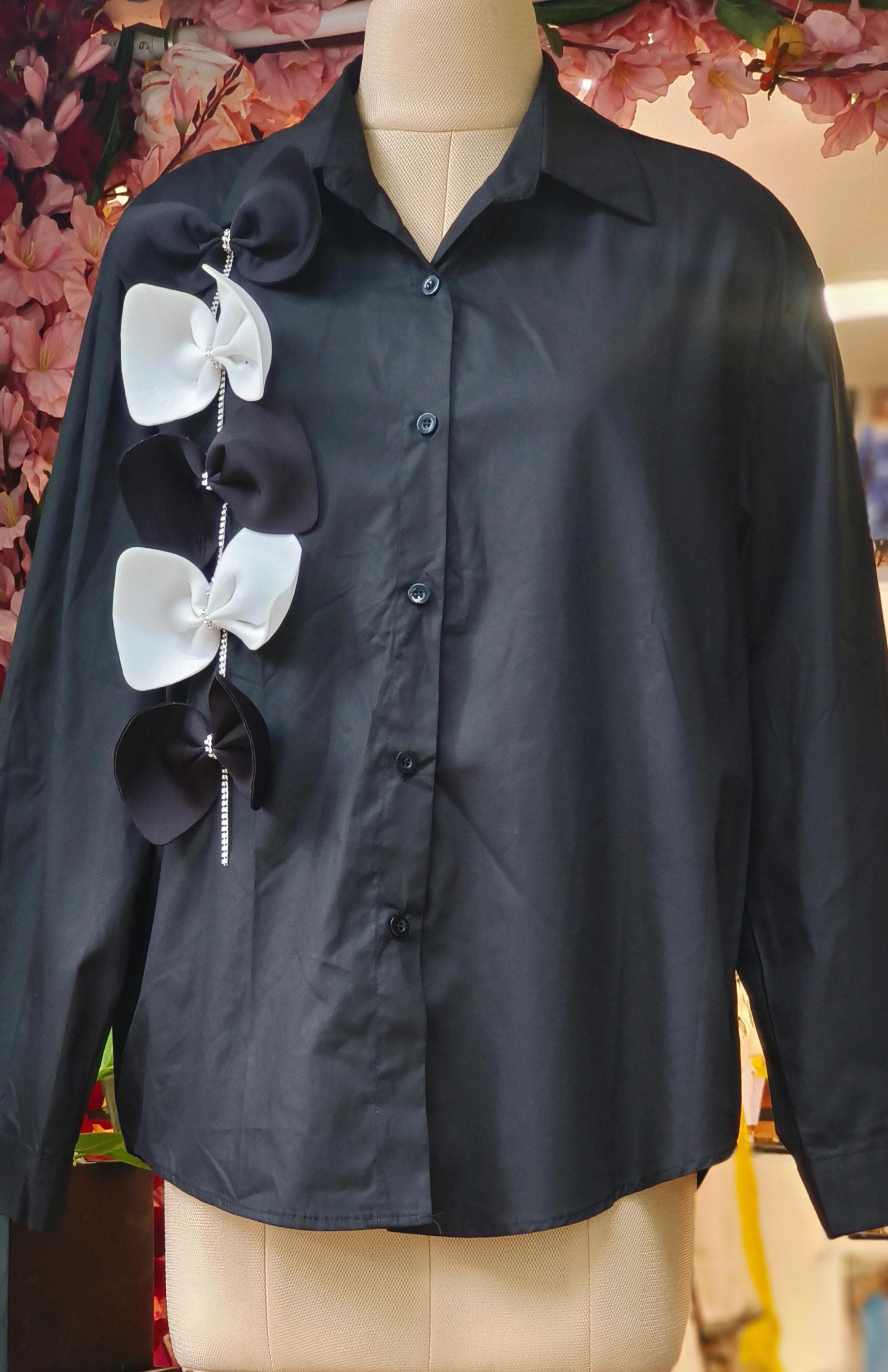 Stylish Bow Pattern Pure Cotton shirt