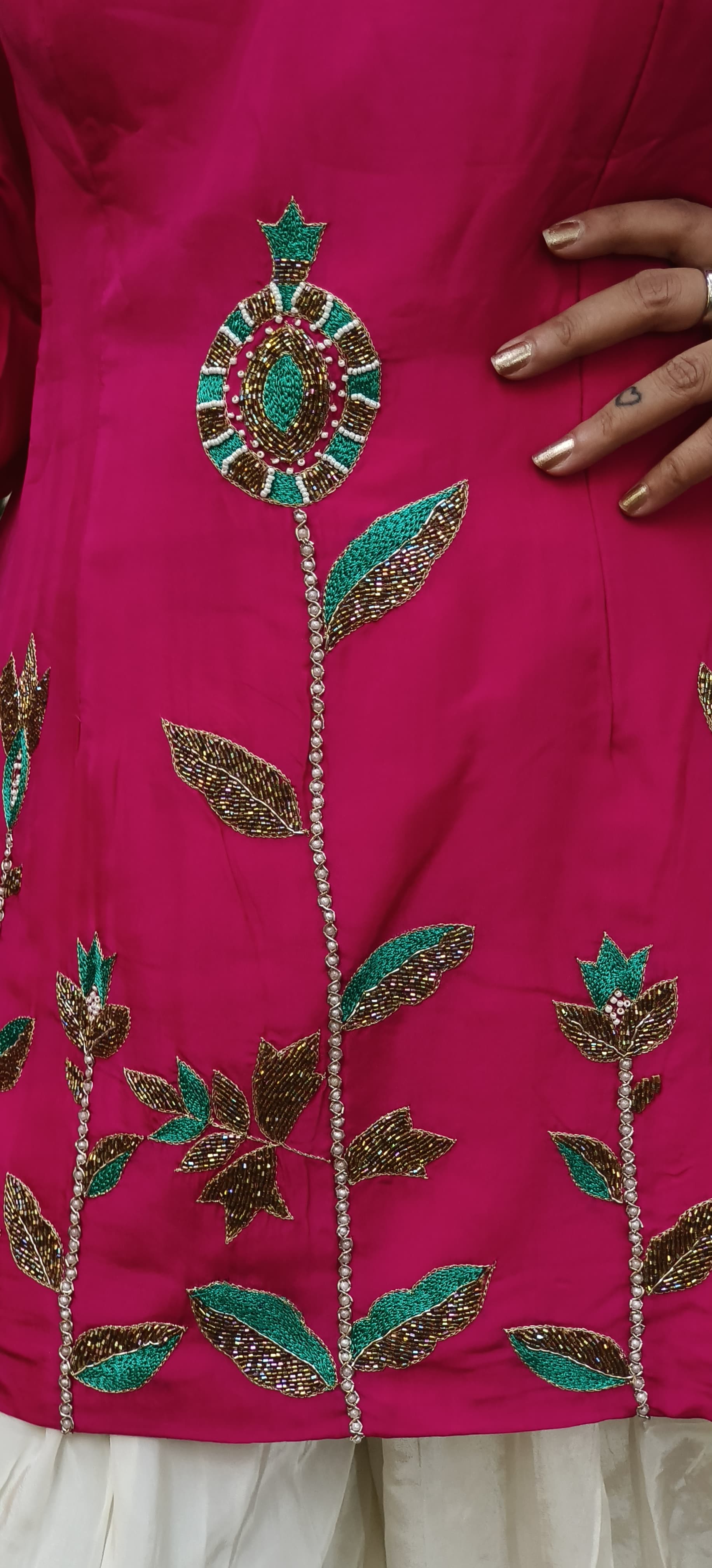 Short Kurta With Patiyala Pant With Shaded Dupatta DRYWASH