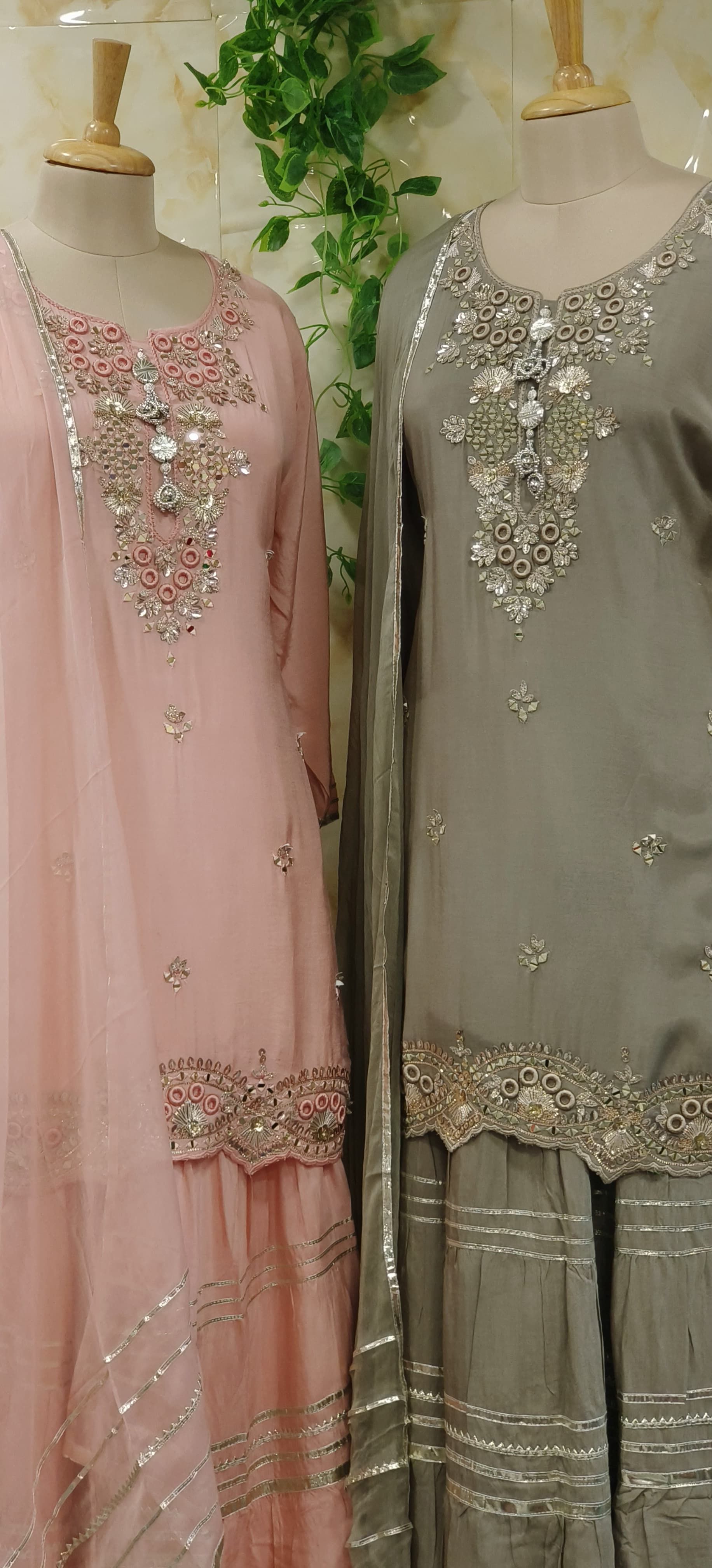 Gotta Embroidered Soft Muslin Embroidered Sharara Set 07209