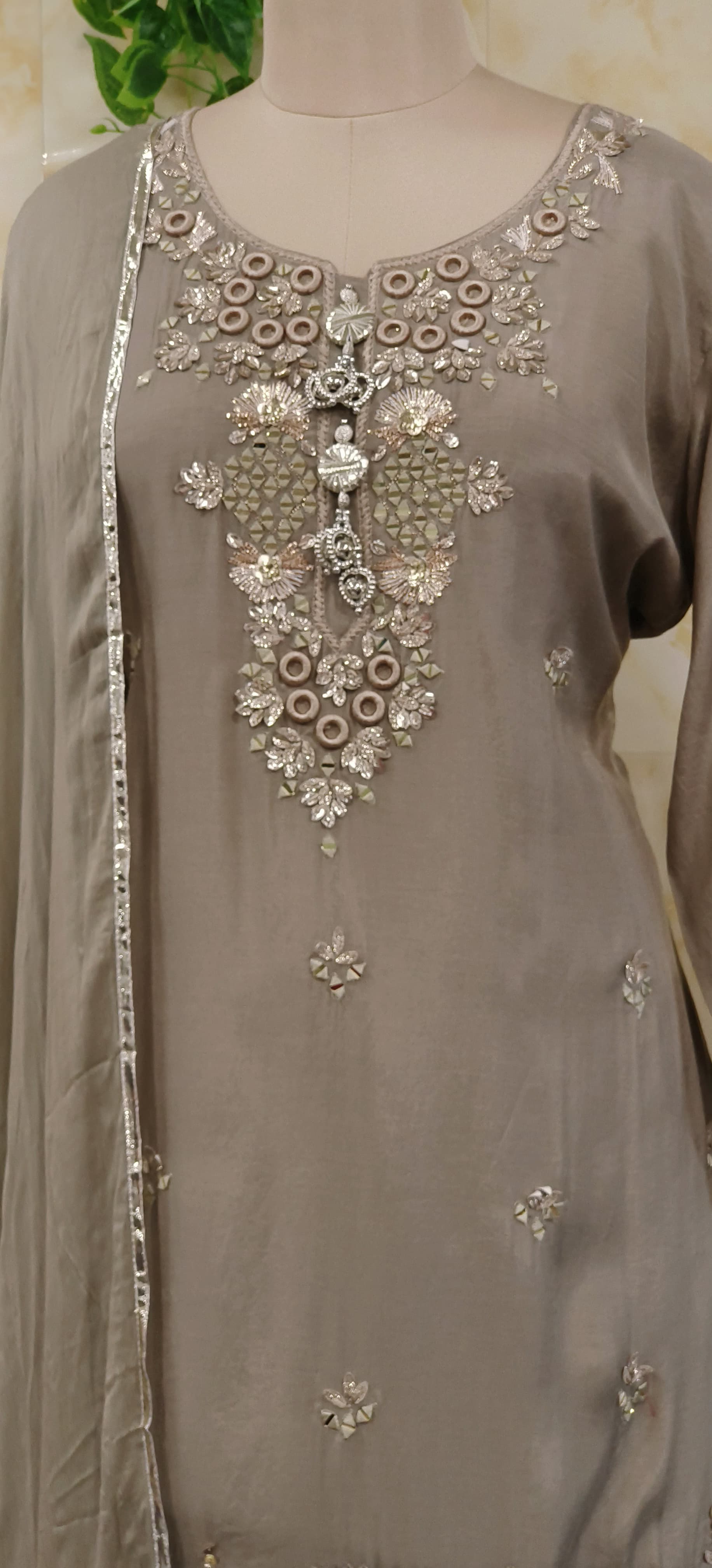 Gotta Embroidered Soft Muslin Embroidered Sharara Set 07209