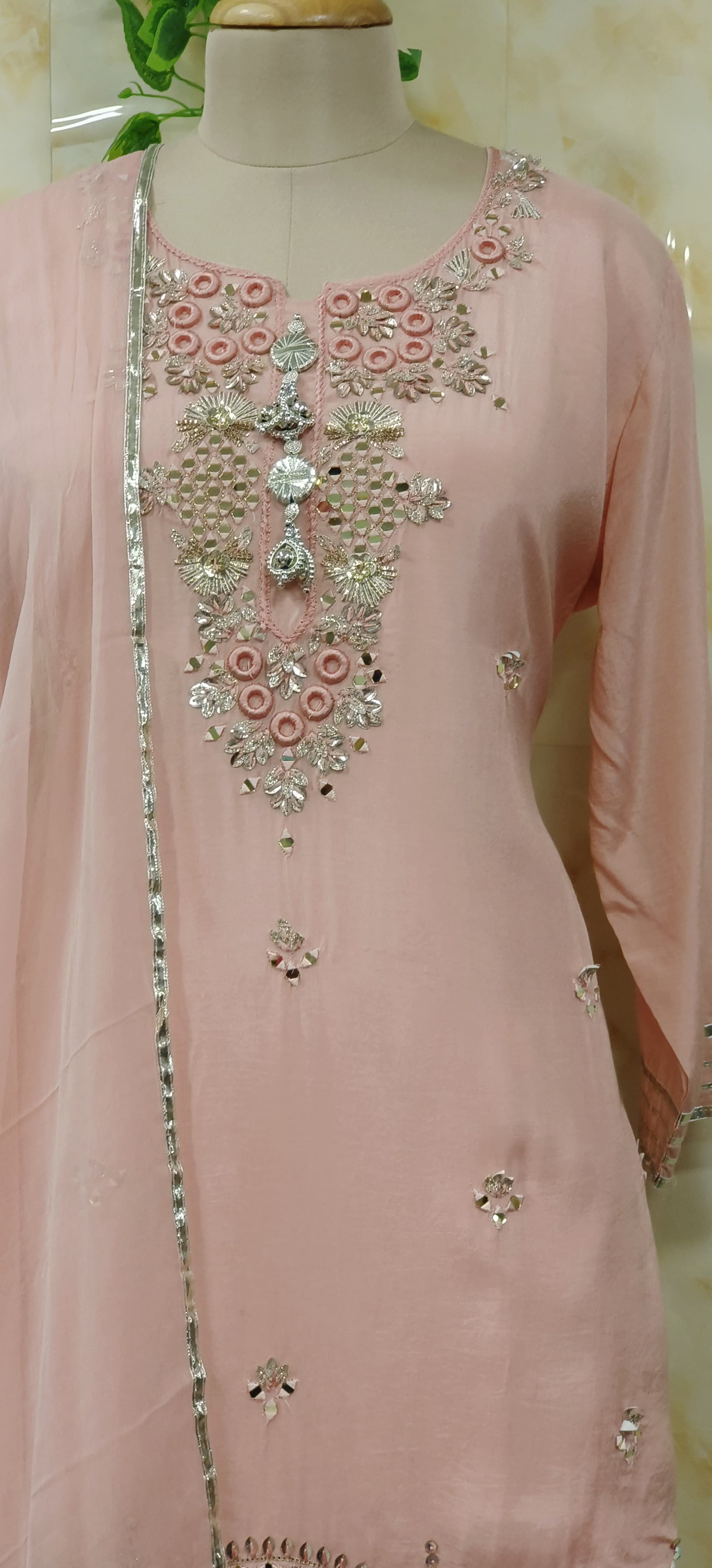 Gotta Embroidered Soft Muslin Embroidered Sharara Set 07209