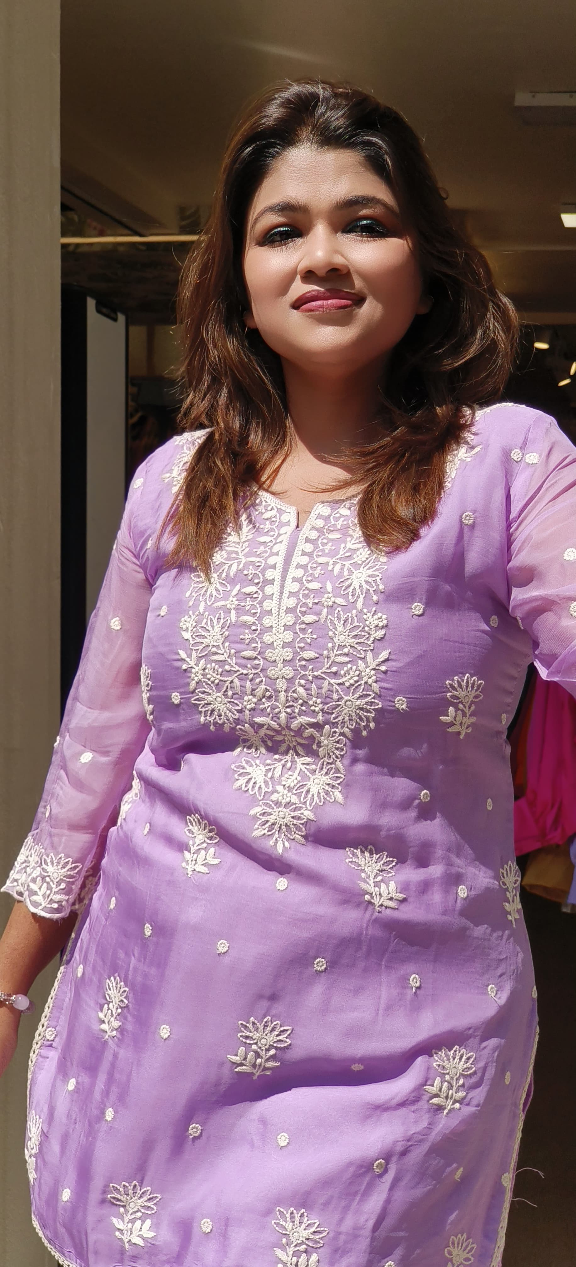 Chikankari Beautiful Thread Embroidery Kurta And Pant -07402