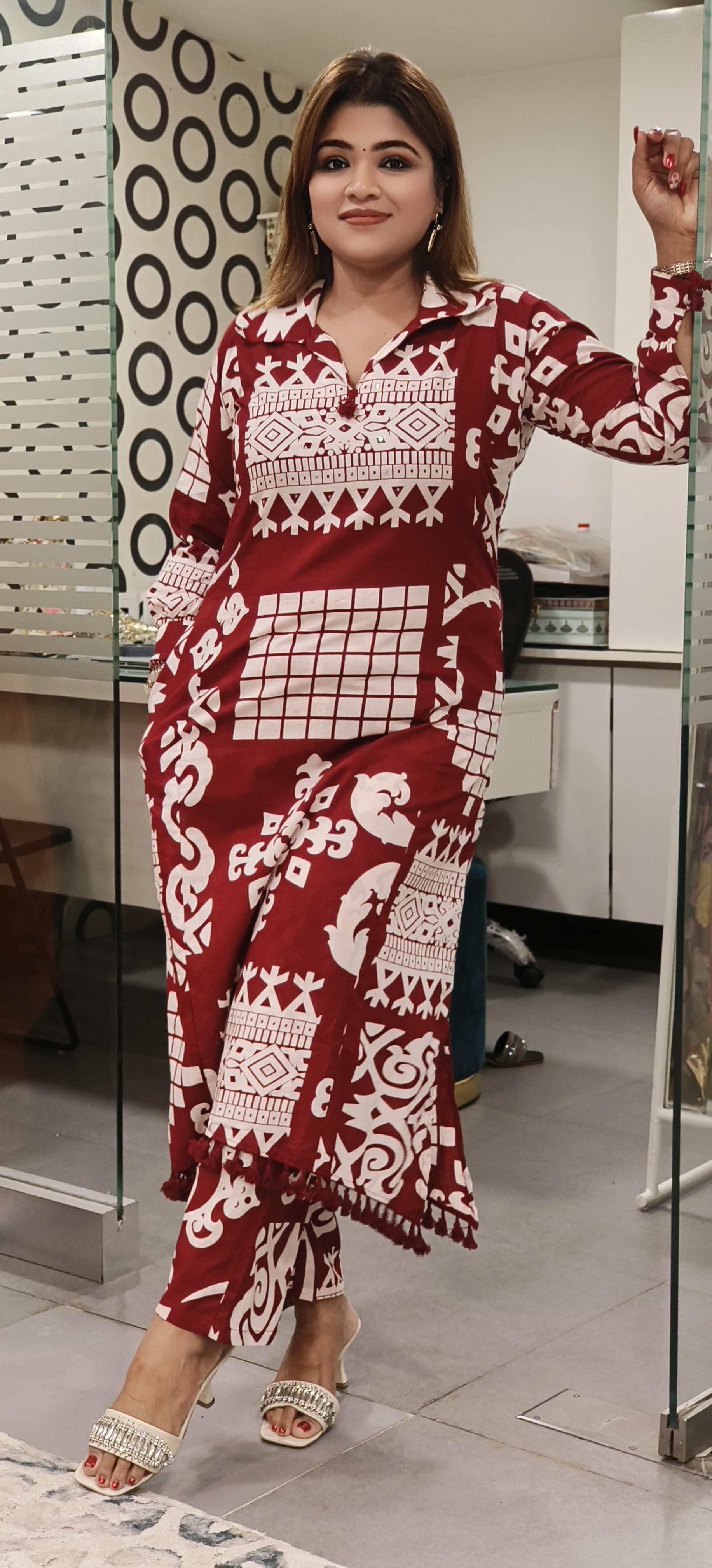 Beautiful Cotton Abstract Print Kurta And Pant-08394-96-95