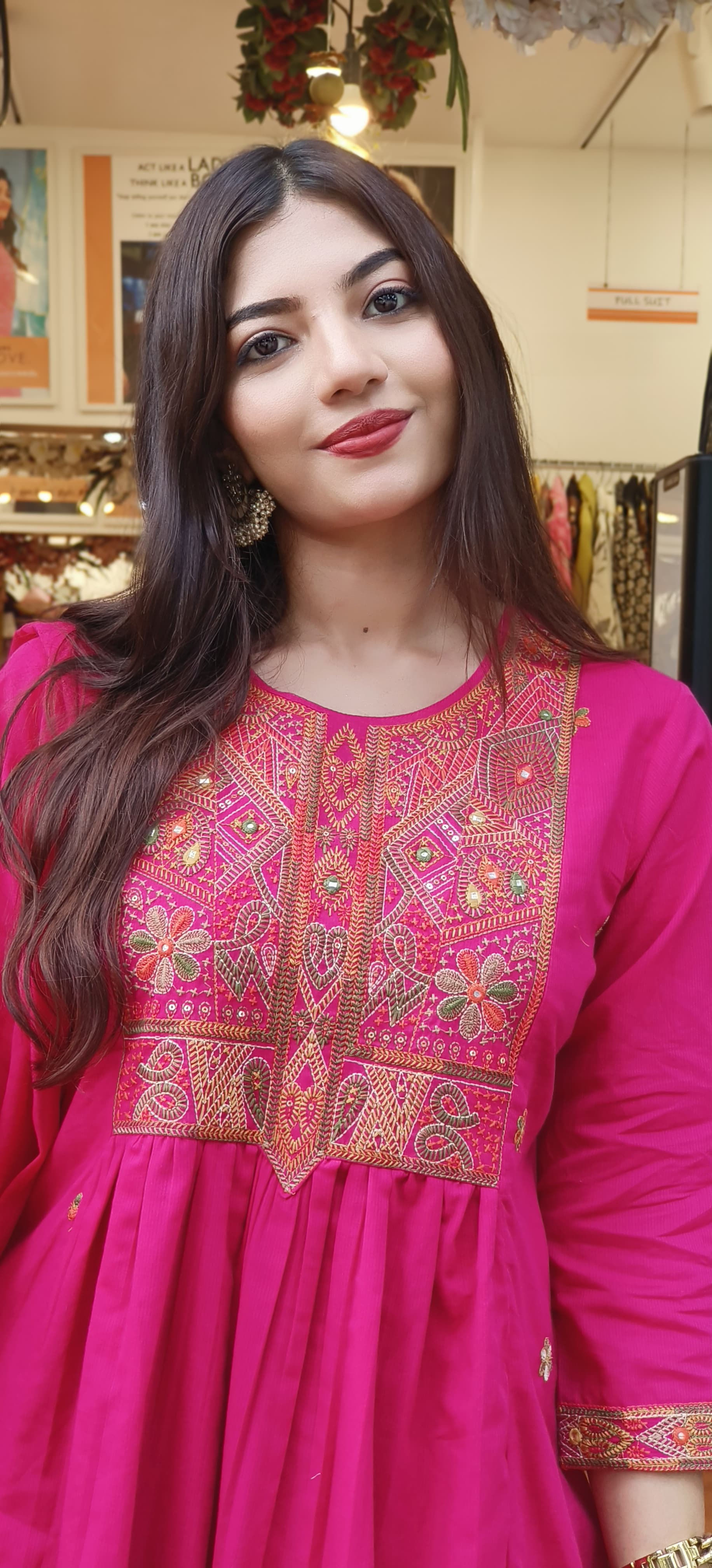 A-Line Mul Cotton  Kurta Set with Embroidered Yoke & Dupatta Pure Cotton Elegance in Festive 9491,9490