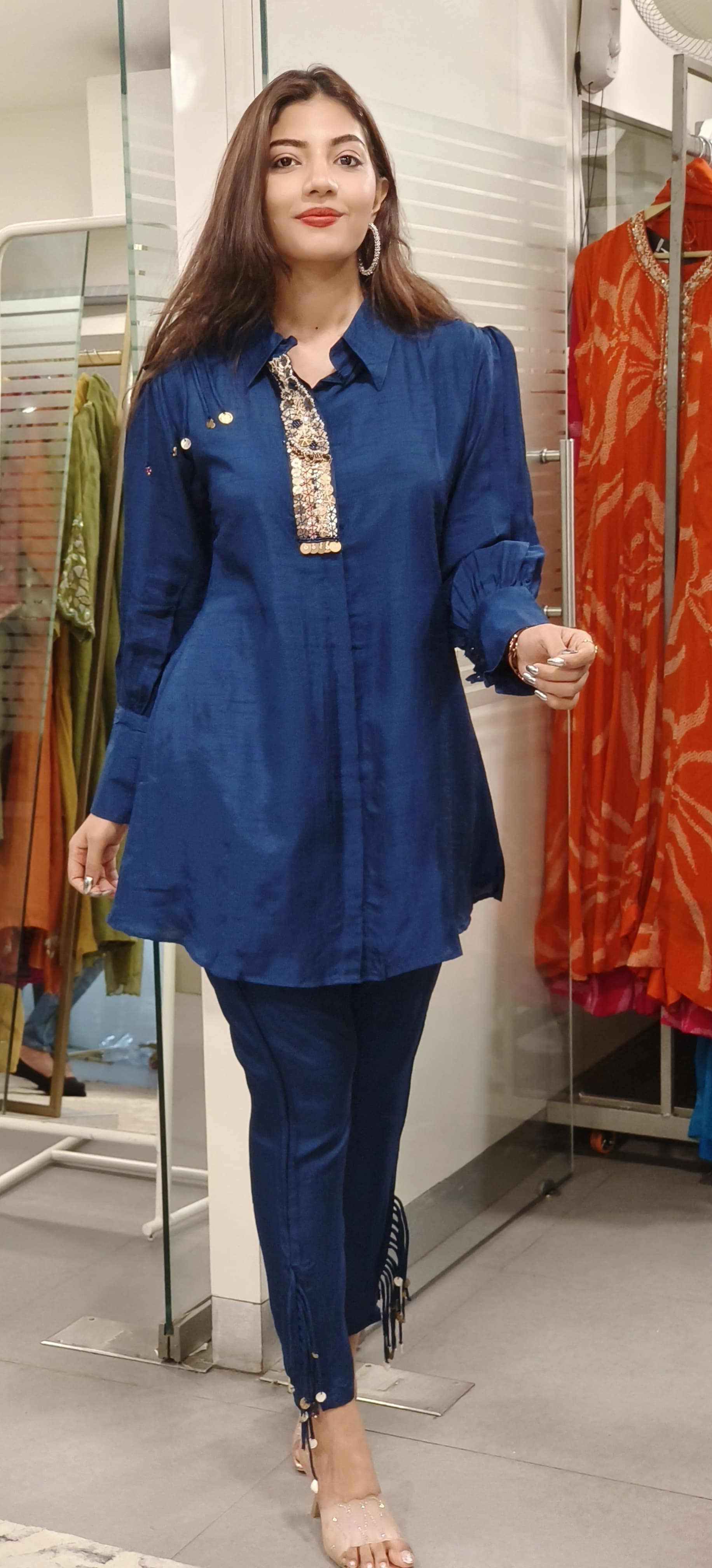 Exquisite Embroidered Cord Set in Dola Silk  9514,9516,9515