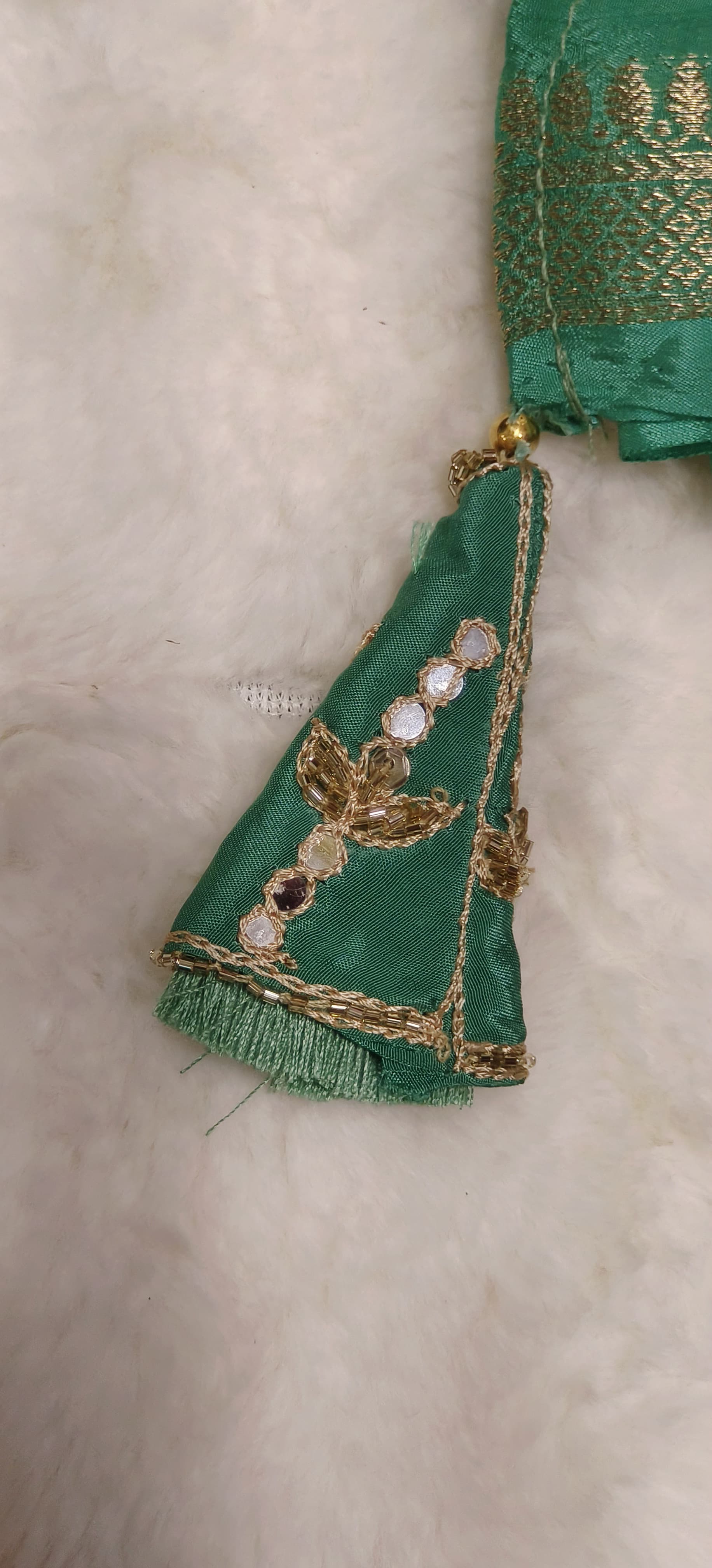 Designer Embroidered Pitten Work Silk Designer Saree