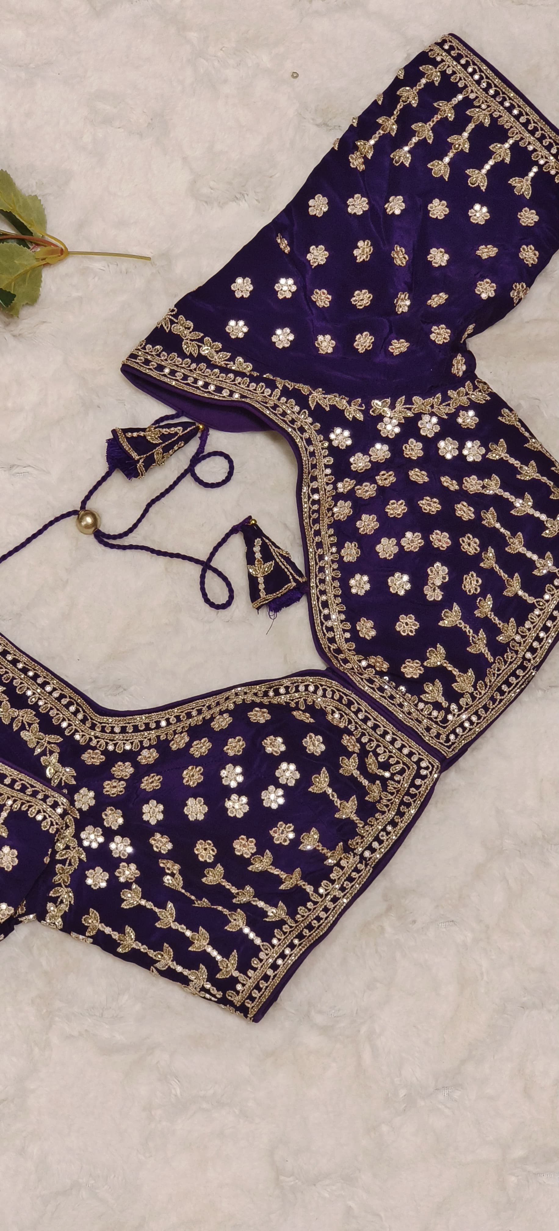 Designer Embroidered Pitten Work Silk Designer Saree