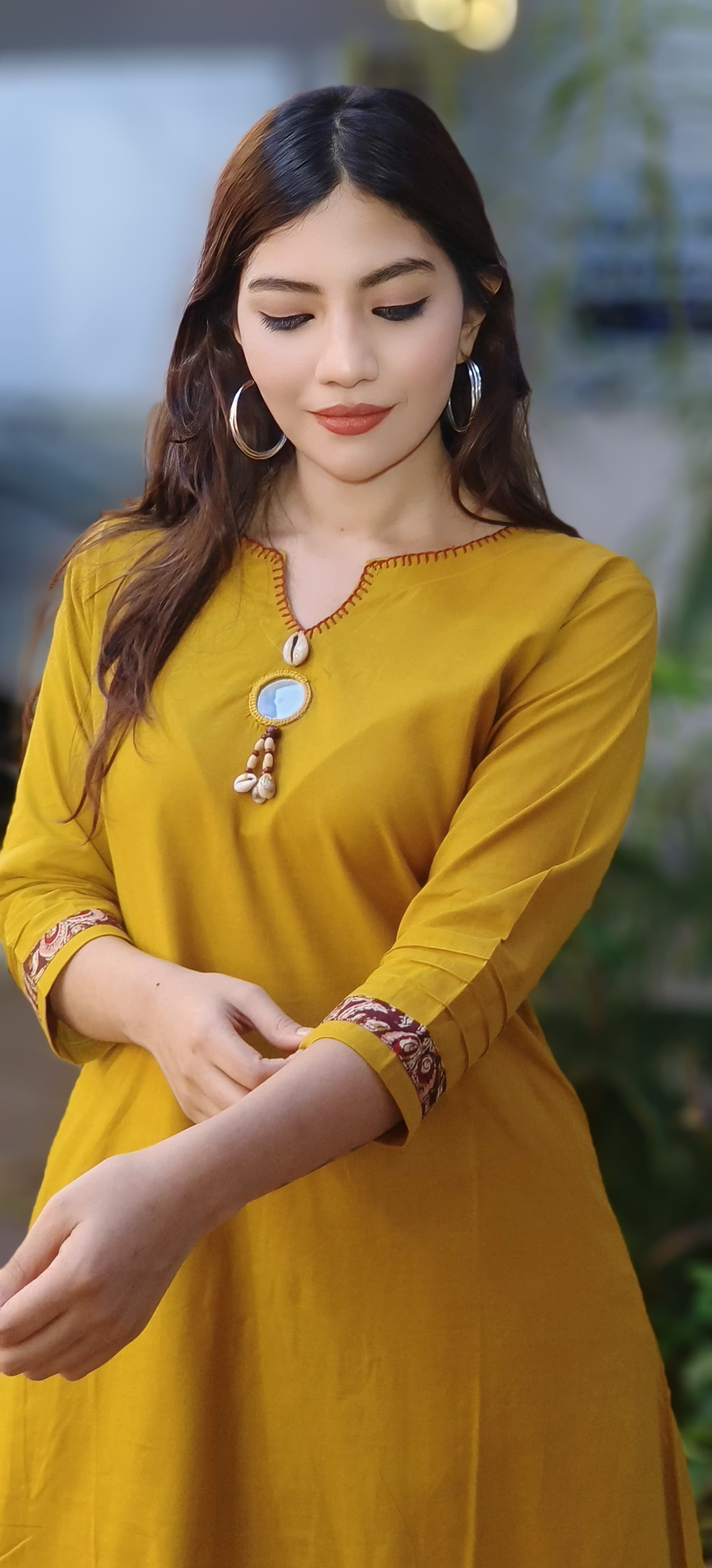 Solid Kurta With Loose Bottom In Cotton Fabric- 10249, 10250