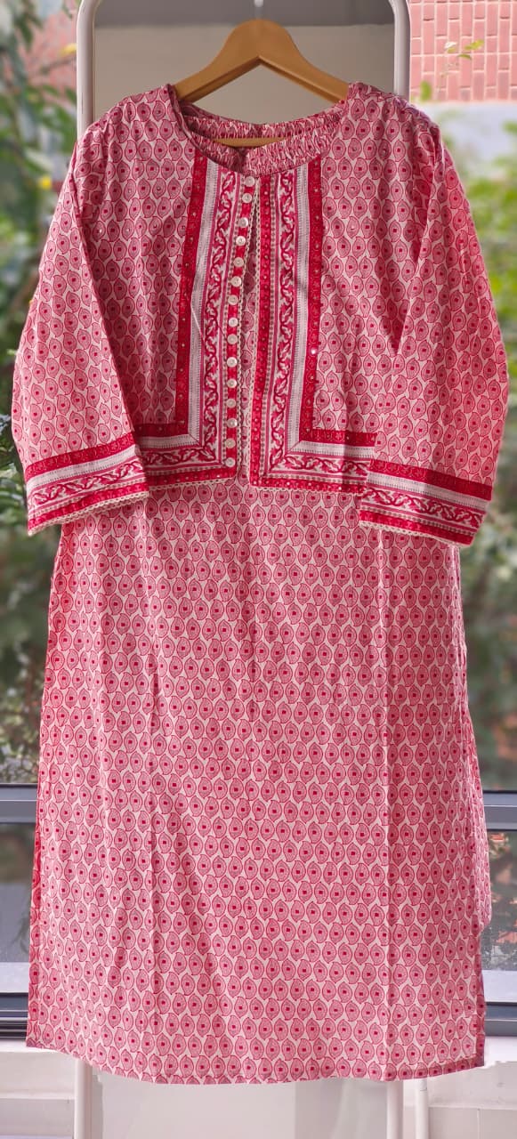 Printed Cotton Kurta Pant  Set with Cotton Short Jacket-12187,12188 Dispatching From Monday