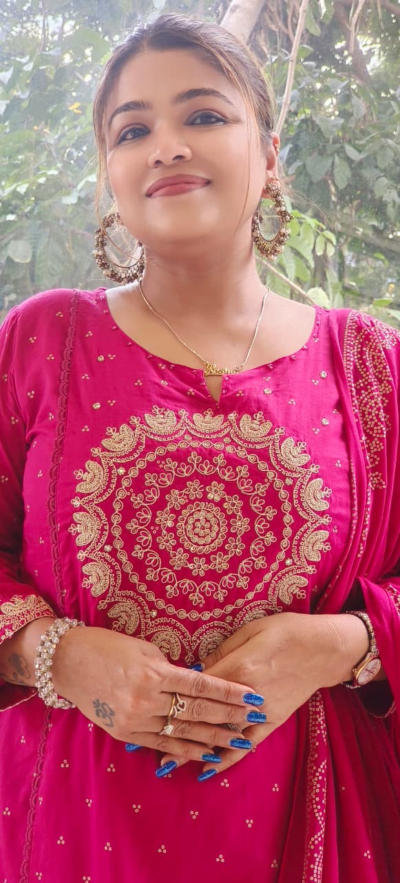 Pure Mull Cotton Full Suit Set with Heavy Golden Thread and Mirror Embroidery Work-12171,12169,12168,12170