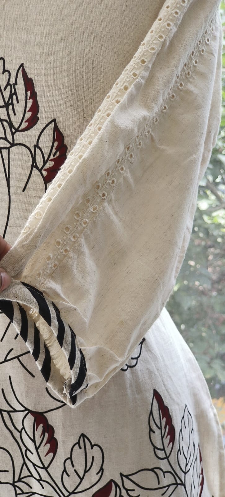 Leaves Printed  Pure Flex Cotton Printed Only Kurti-12276