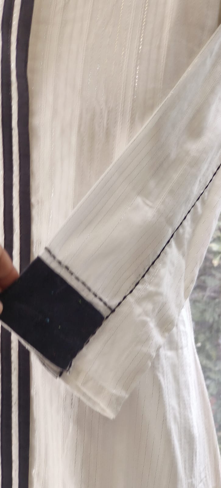 Balck And White Patch Work Summer Style Kurta Pant-12334