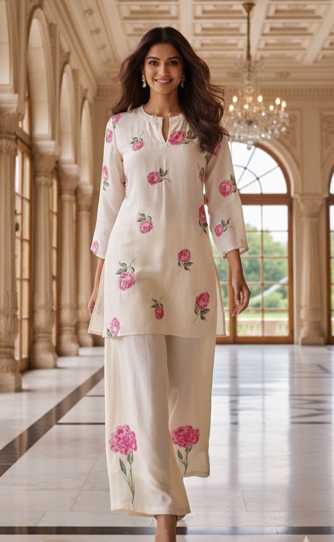 Beautiful embroidered Muslin Fabric Kurta pant With Mall Cotton Lining-12349,12347,12348