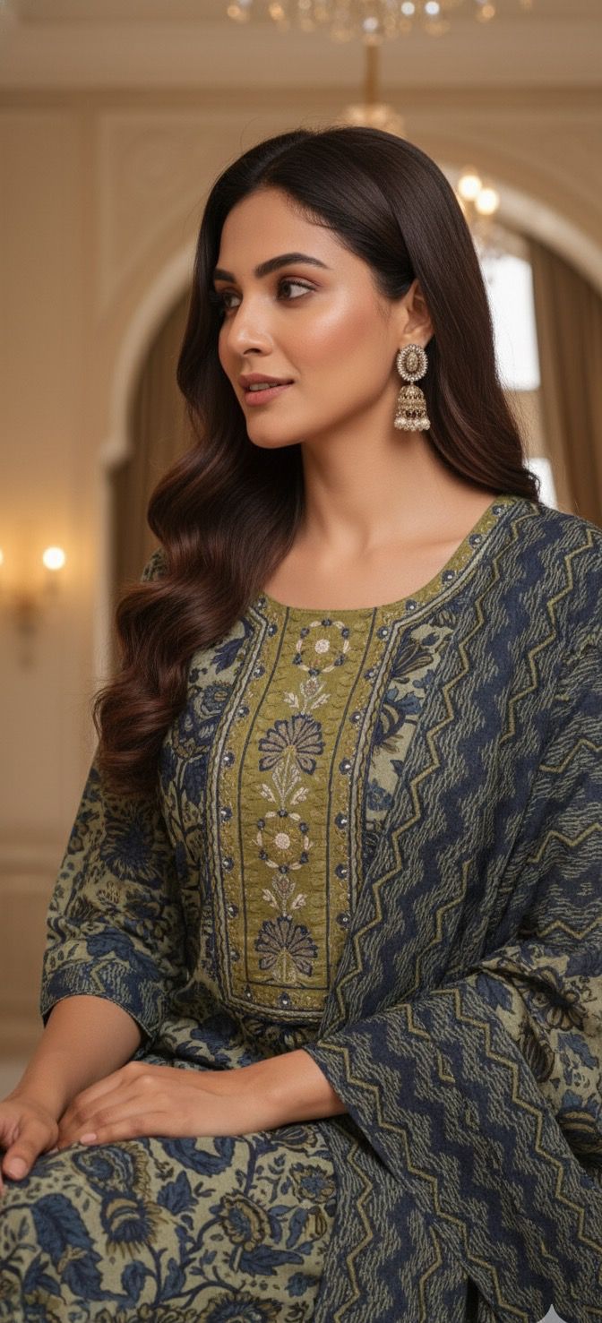 Floral Printed Summer Friendly Cotton Full Suit Set-12301,12300