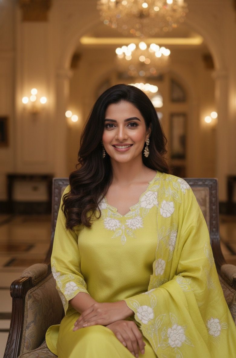 Floral Cut-Work Elegance With Stone Beaded Tissue Full Suit Set With Dupatta- 12744, 12745