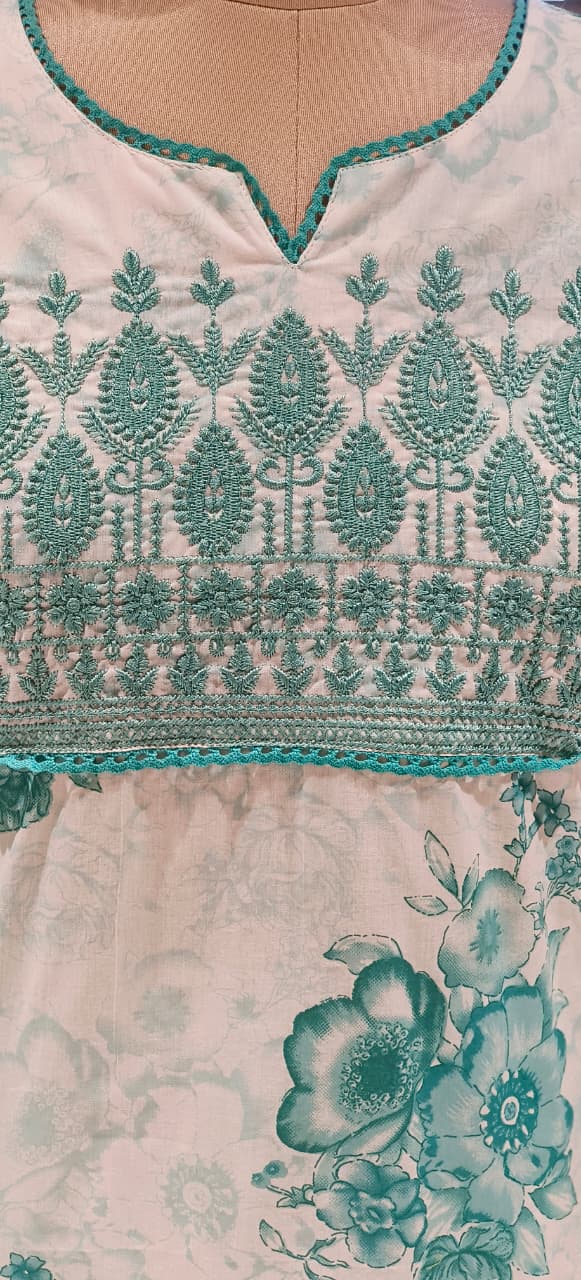 Lightweight Pure Cotton Printed Suit Set with Straight Kurta, Coordinated Bottom & Flowing Dupatta