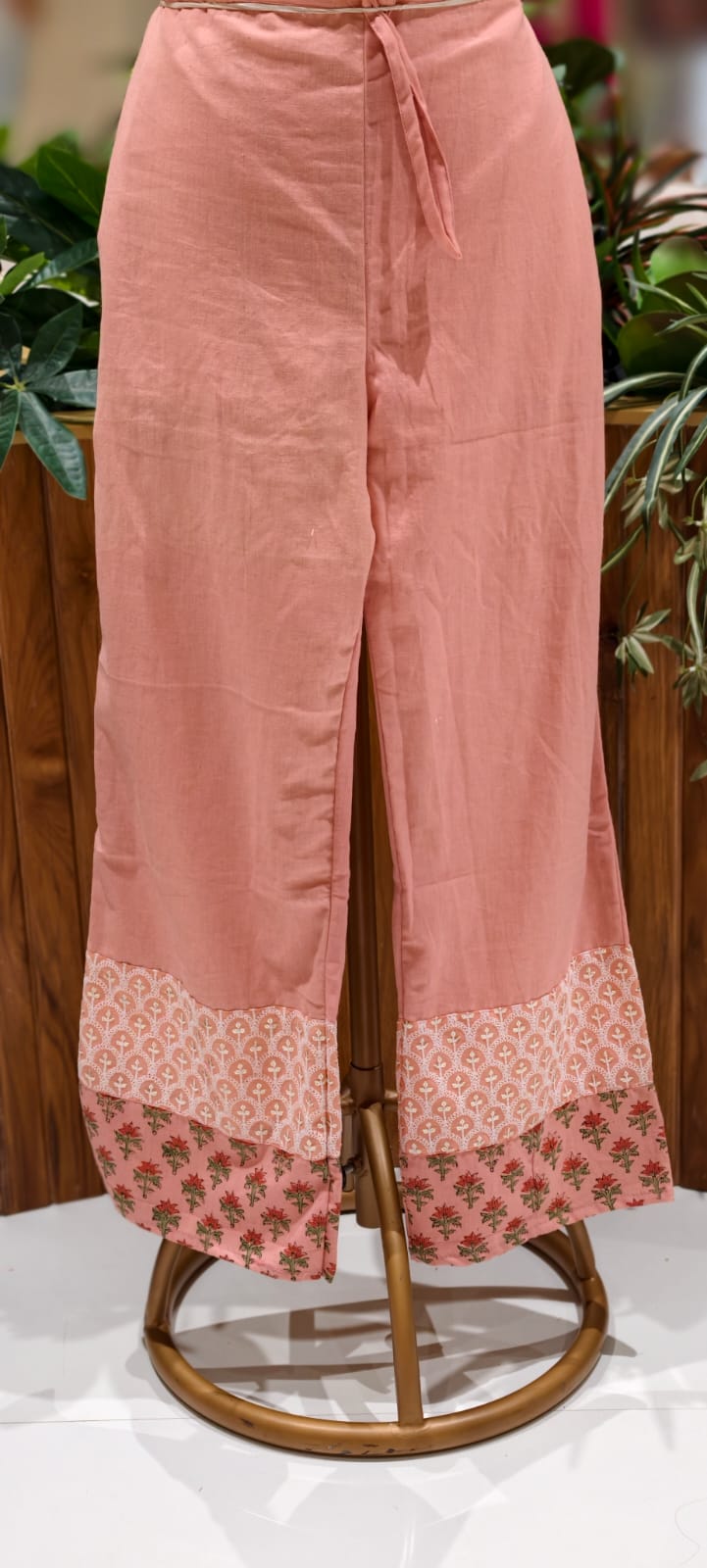 Pastel Elegance Soft Tone Embroidery With Printed Kurta Pant Set In Flex Cotton Fabric- 13016