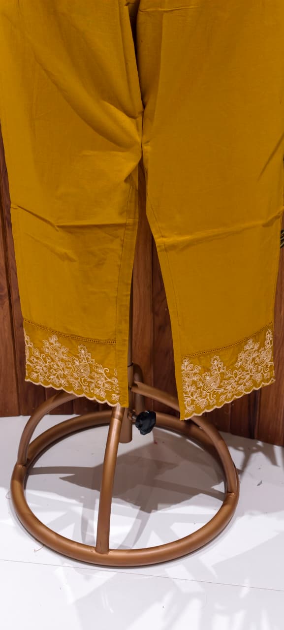 Ethereal Embroidered 3-Piece Set Kurta With Matching Trousers & Coordinated Dupatta