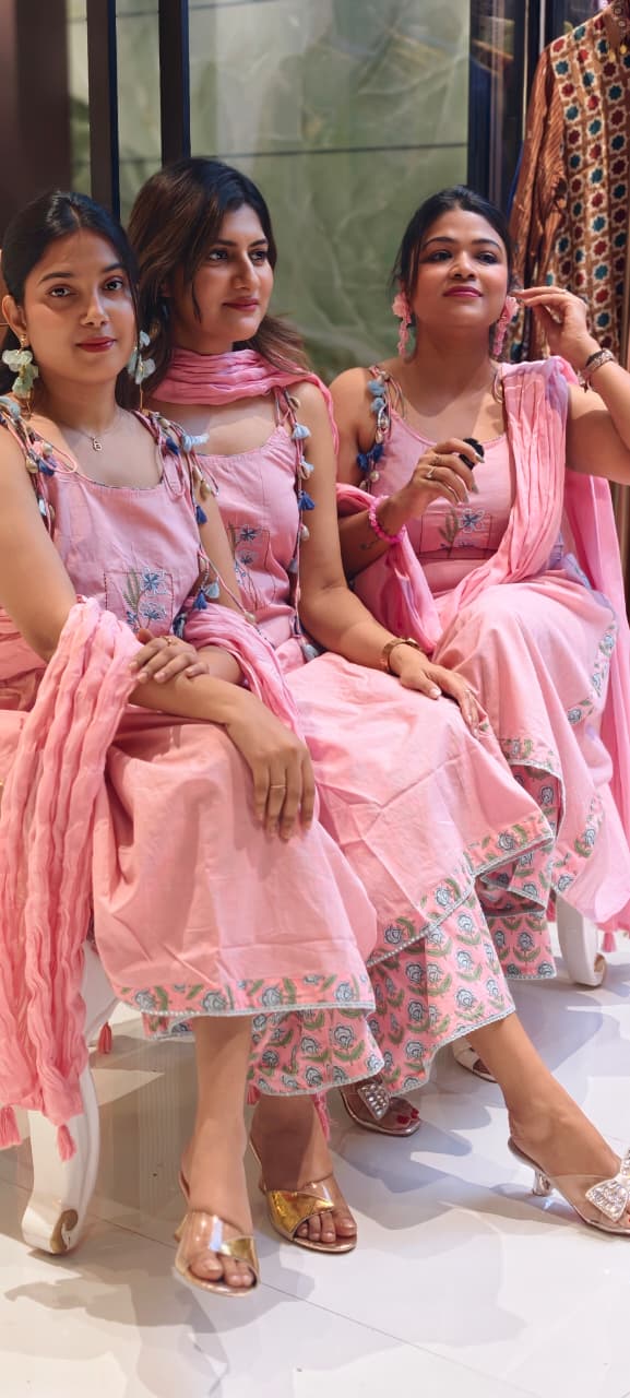 Sleeveless Embroidered Kurta with Tassel Detailing for Festive & Casual Wear-13869 Dispatching After 15 Days