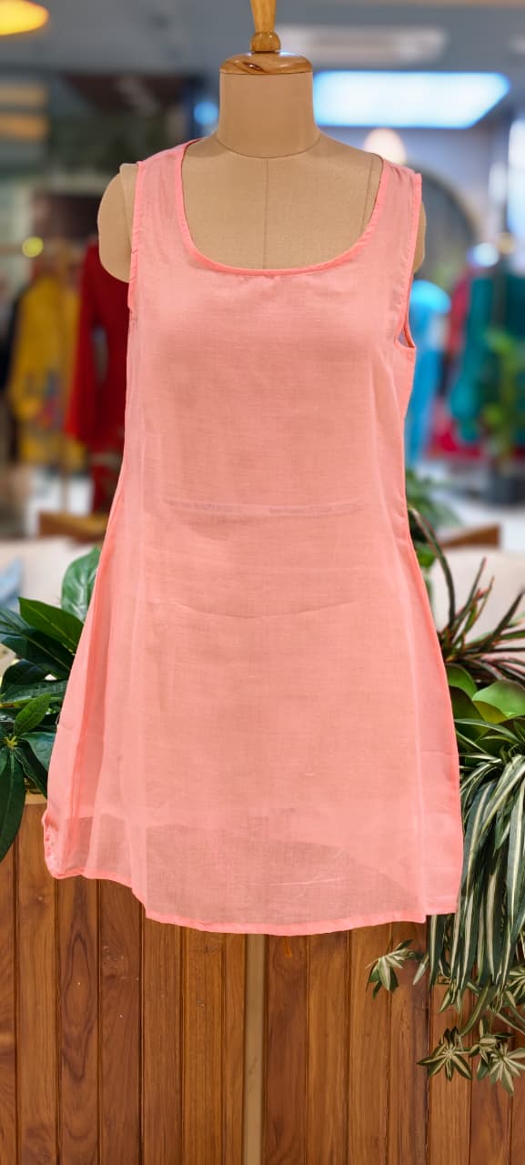 Elegant Surat Mul Chanderi Hi-Low Kurti with Inner And Delicate Buti Print 13983 RB03