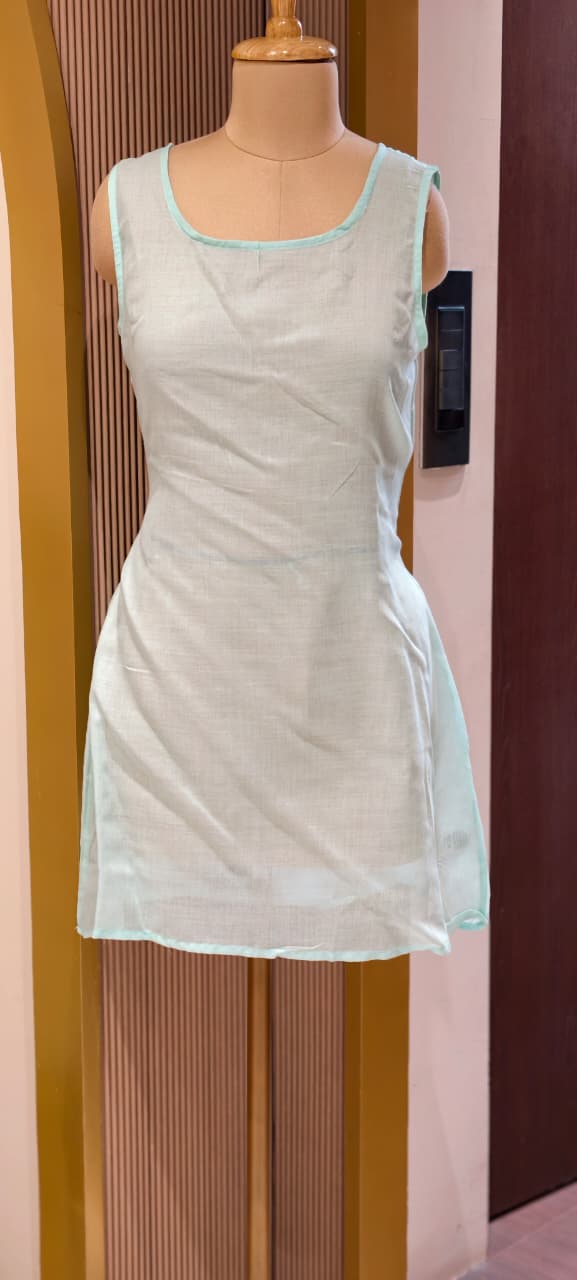 Elegant Surat Mul Chanderi Hi-Low Kurti with Inner And Delicate Buti Print 13983 RB03