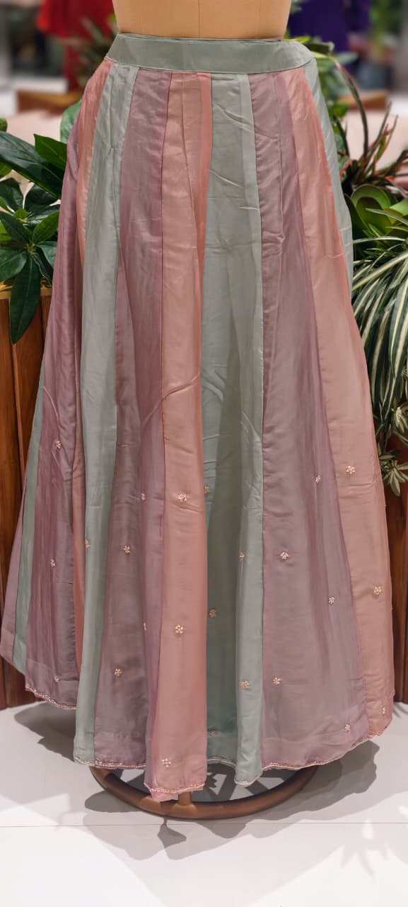 Elegant Pastel Embroidered Kurta Lehenga Set with Dupatta-13781 RB26