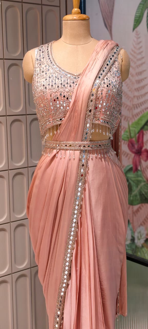 Designer Heavy Party wear Stylish Drapre Saree With Heavy Blouse  RB27