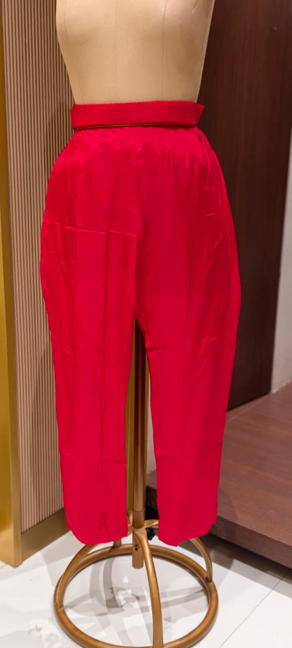 Sunset Crimson Festive Leheriya Full Suit Set with Premium Hand-Crafted Neckline