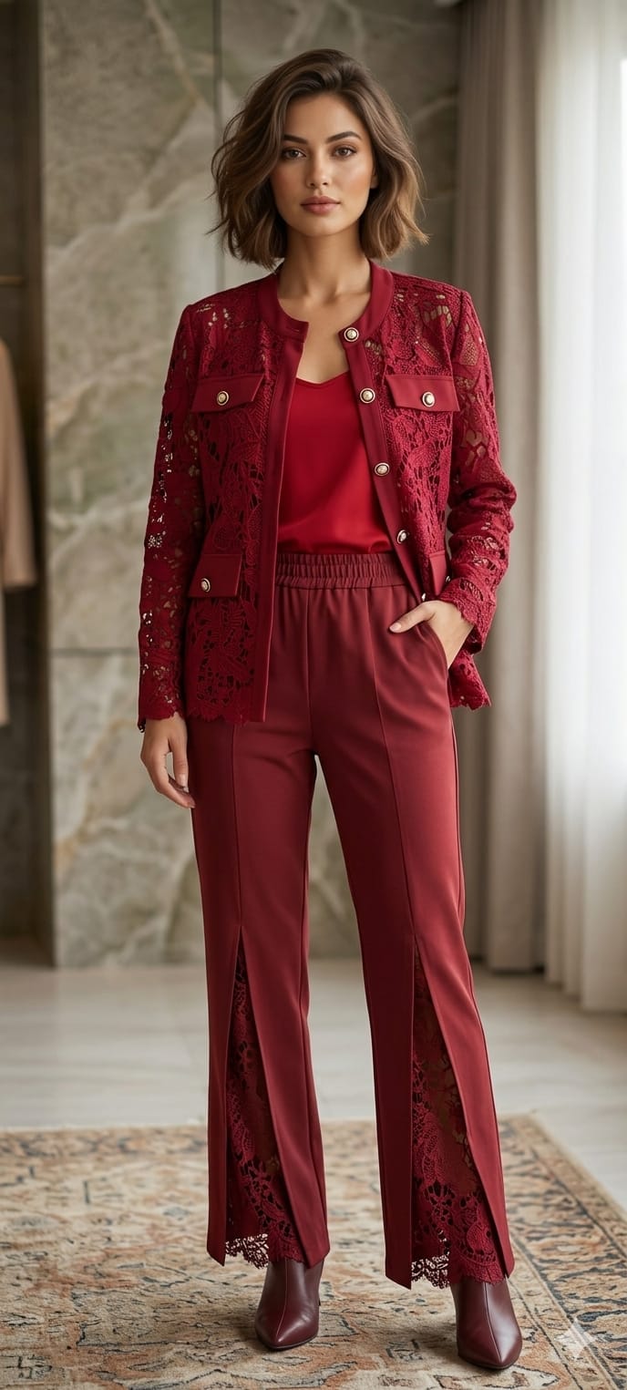 Premium Floral Embroidered Cut-Work Stunning Co-ord Set With Inner- 15031