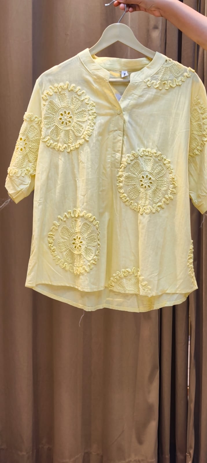 Premium Embroidered Cotton Summer Imported Western Casual Top- 15139