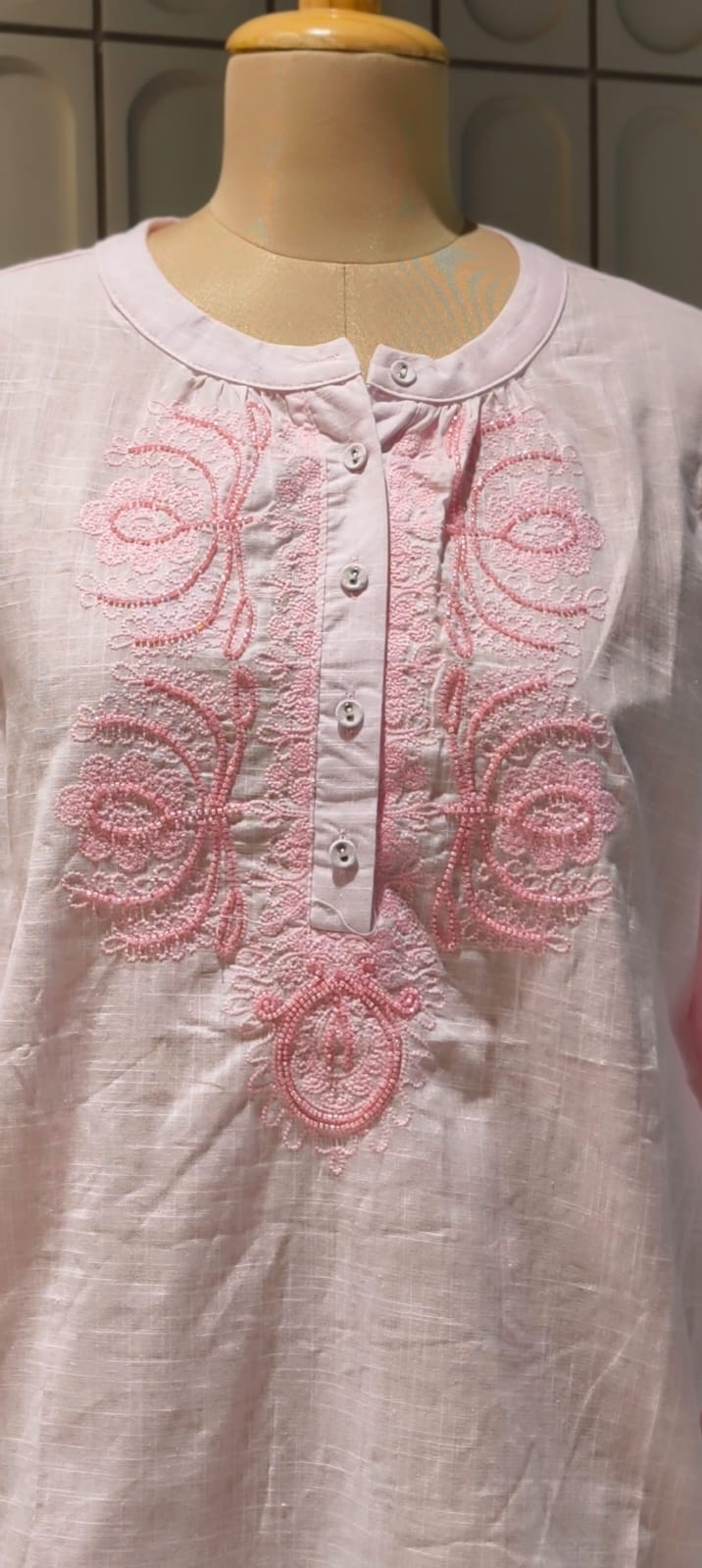 Embroidered Yoke With Cut-Dana Highlights Casual Western Imported Top- 15154