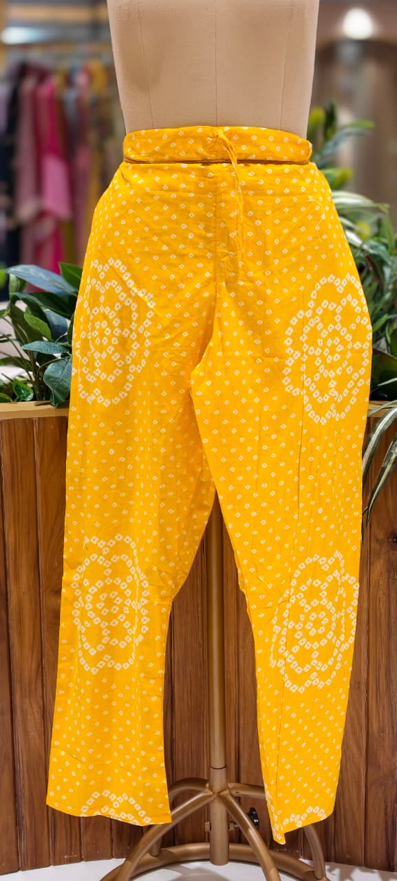 Premium Leheriya Print Cotton Full Suit Set with Matching Dupatta- 15475