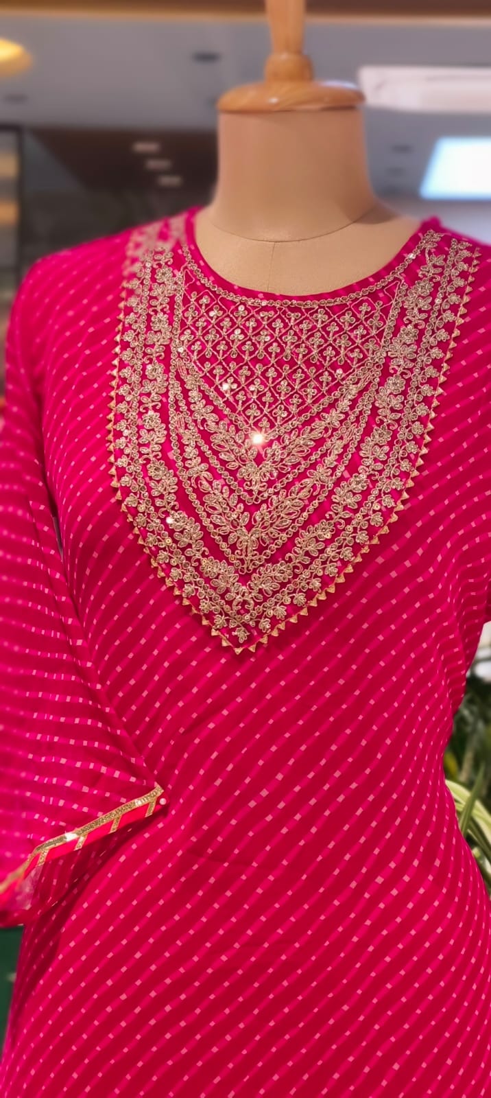 Meher Festive Lehriya Tides Georgette Kurti Only