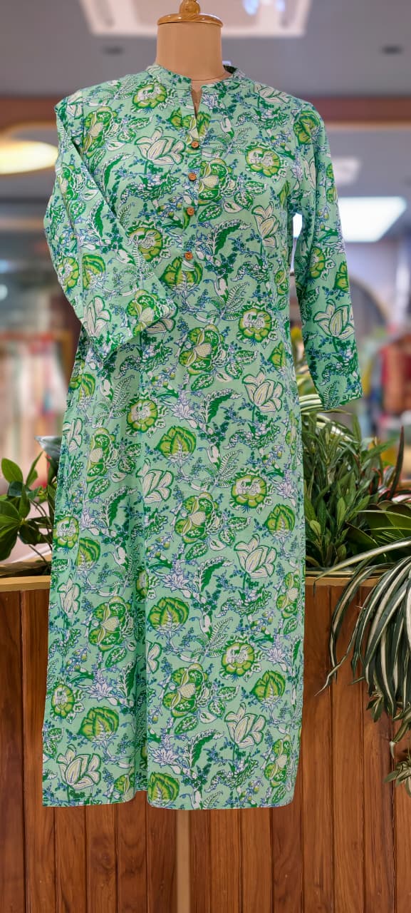 Pure Cotton Printed Comfortable Kurti Only With Pockets -15695