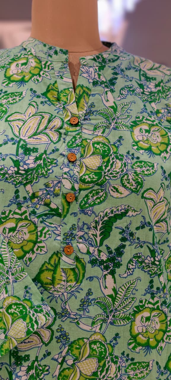 Pure Cotton Printed Comfortable Kurti Only With Pockets -15695