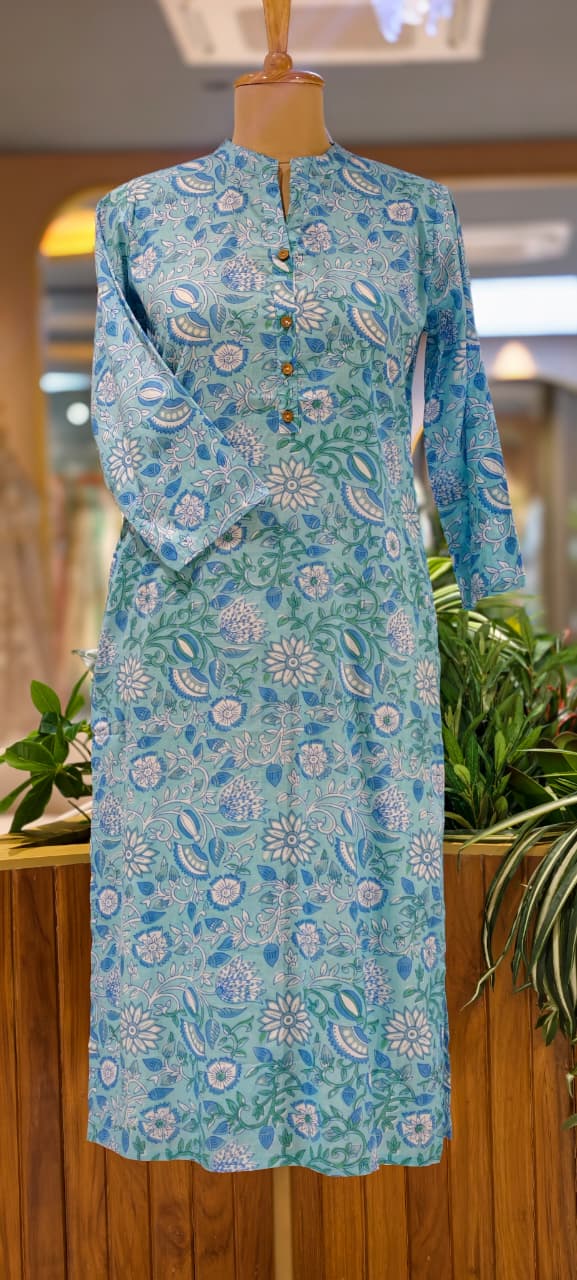 Pure Cotton Printed Comfortable Kurti Only With Pockets -15695