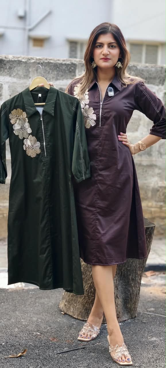dark green tunic dress Brown & Collared Long with Metallic Sequined Fl Emerald green halter maxi dress