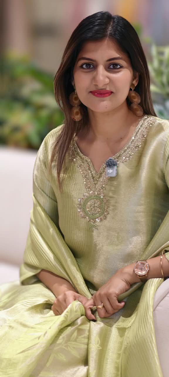 Graceful Green Minimal Neckline A-Line Kanchipuram Silk Straight Full Suit Set With Floral Embossed Dupatta- 16351