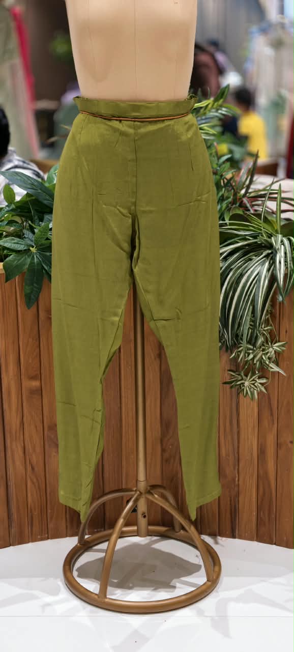 Pure Mulchanderi Elephant Embroidered Gotta Work Aline Full Suit Set- 16946