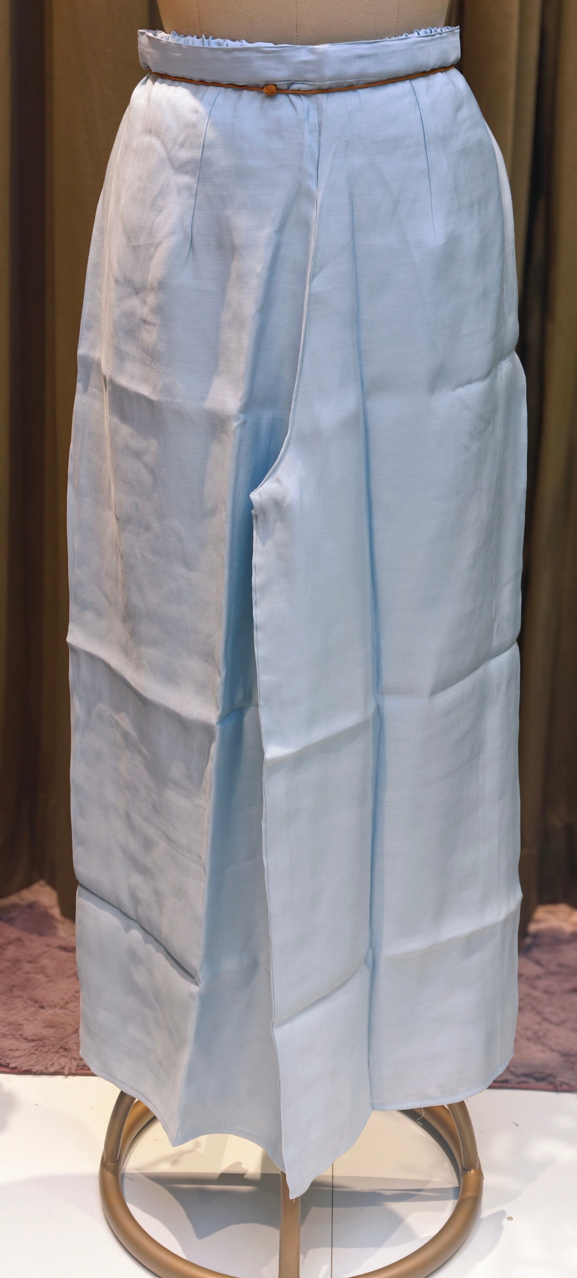 Pastel Surat Mul Chanderi Kurta Set with Statement Embroidered Attached Jacket-13904