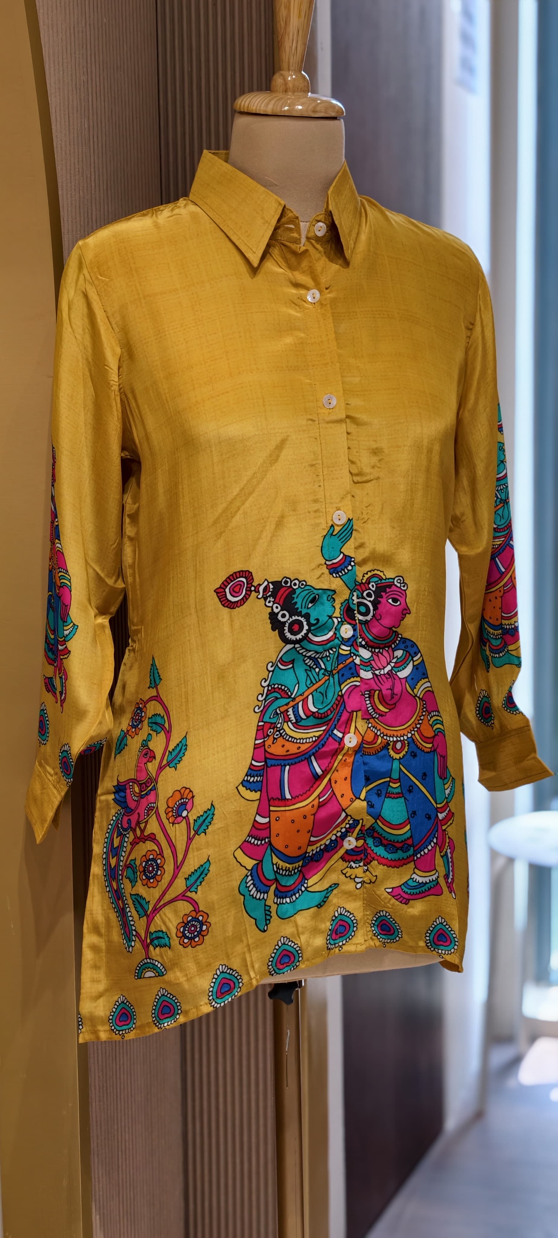 Stylish Crepe Printed Shirt Collection with Button-Down Design Contemporary Fusion Wear-14020-21-22 RB01