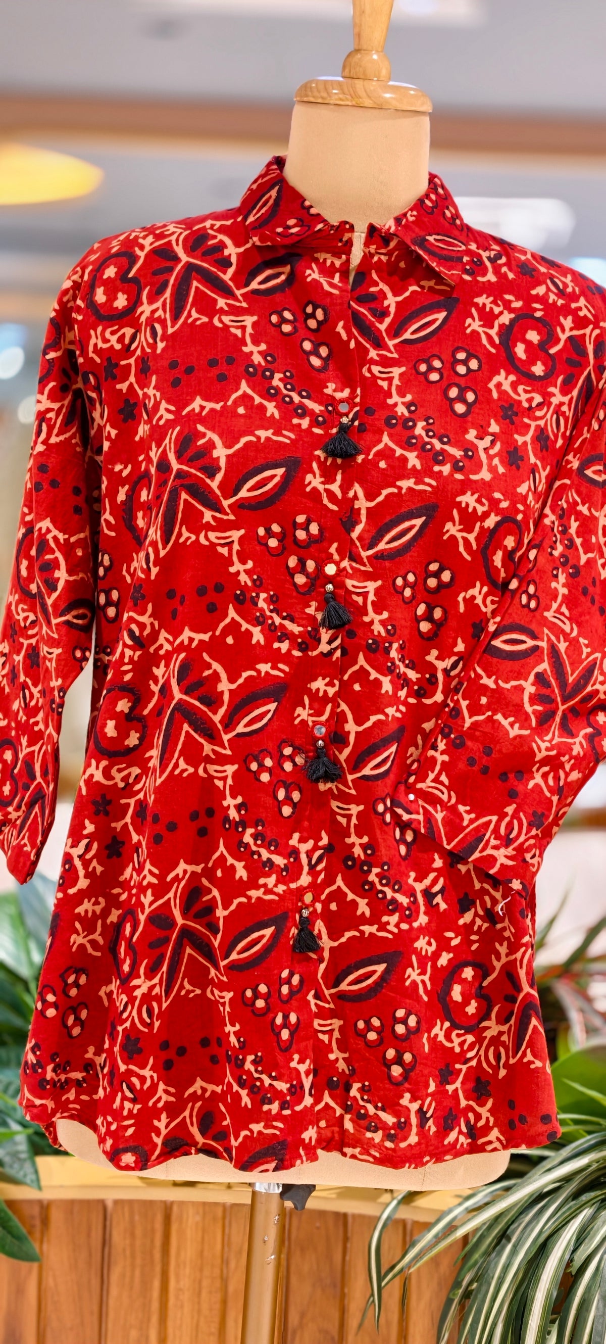 Pure Cotton Diffrent Prints Light-Weight Collared Shirts- 16604