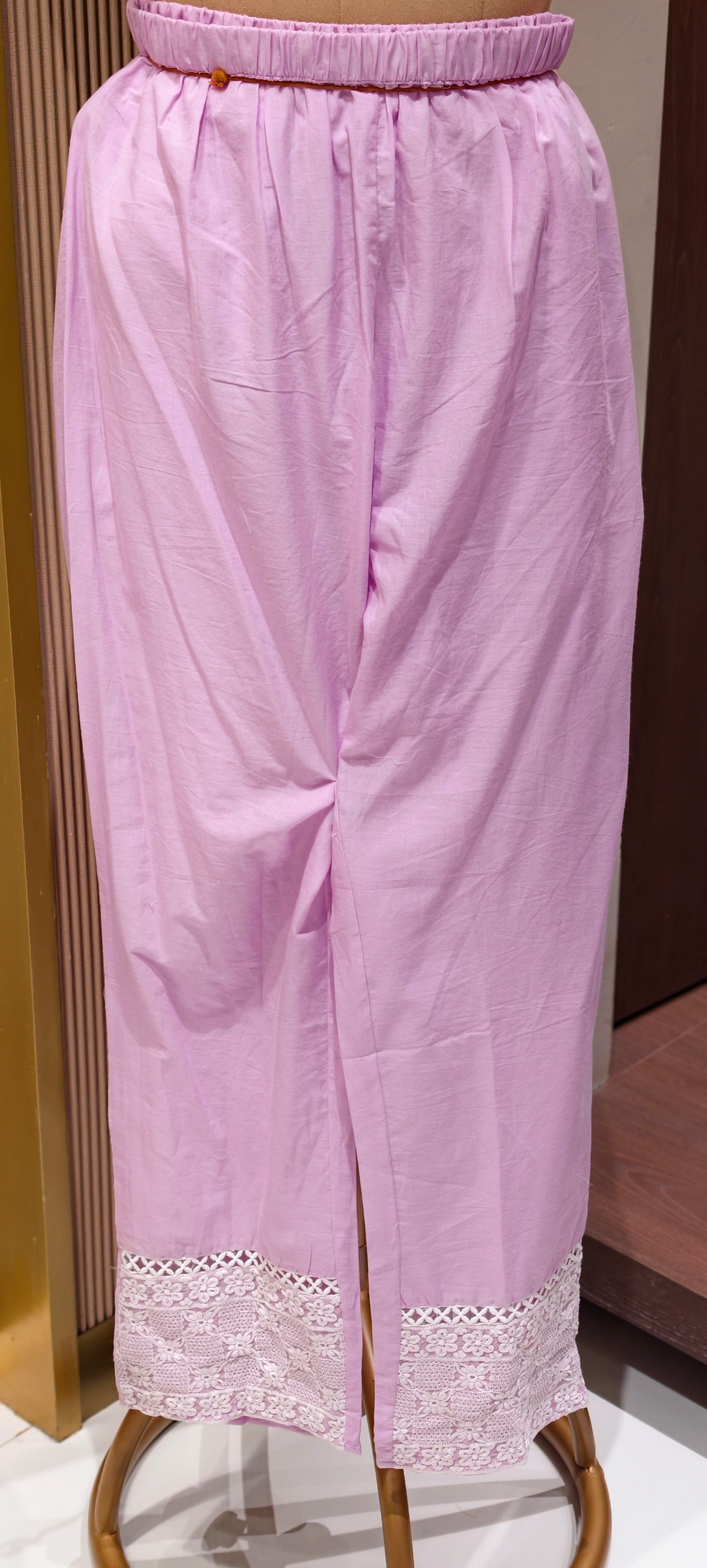 Elegant Mall Cotton Chikankari Kurta Set with Straight Pants & Embroidered Dupatta-13892 RB135
