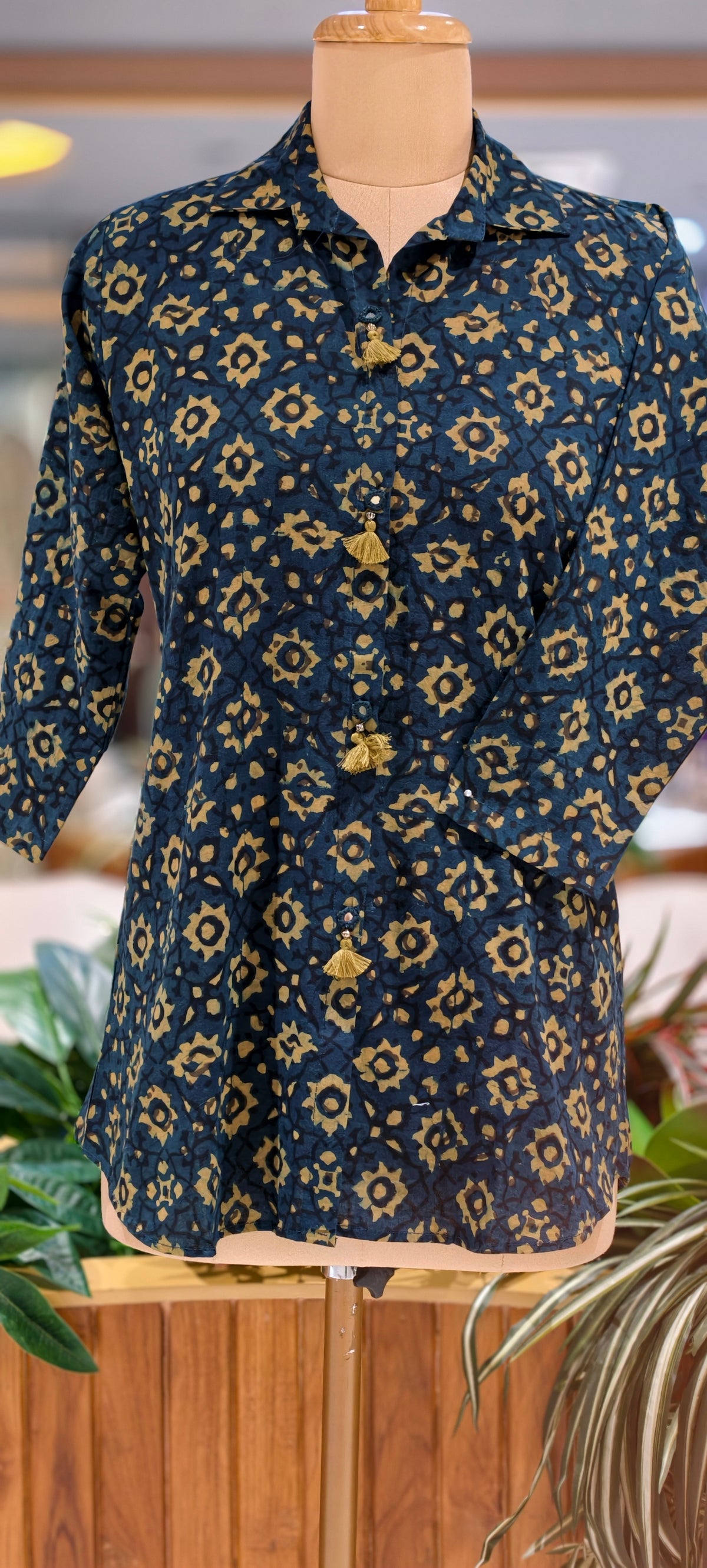 Pure Cotton Diffrent Prints Light-Weight Collared Shirts- 16604
