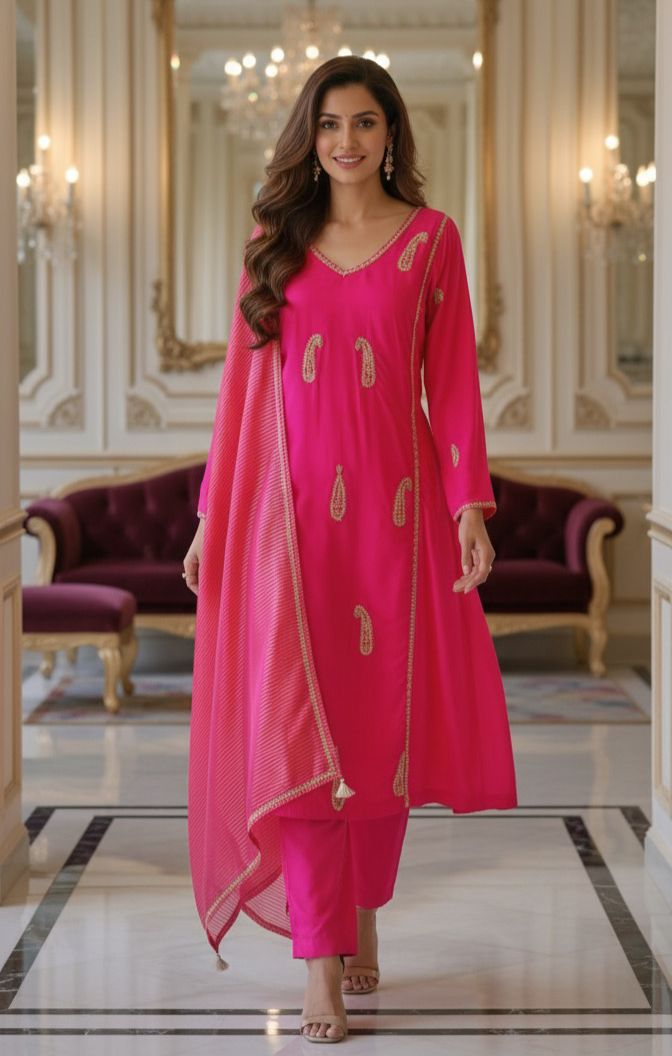 Dola Silk Mango Buti Full suit Set-11997