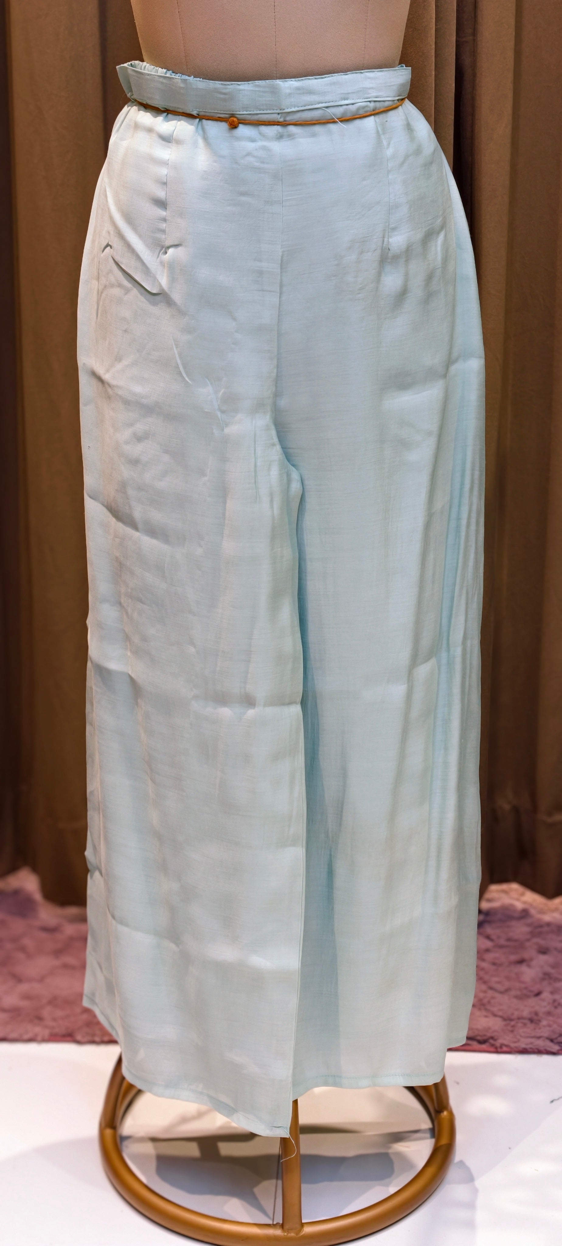 Pastel Surat Mul Chanderi Kurta Set with Statement Embroidered Attached Jacket-13904